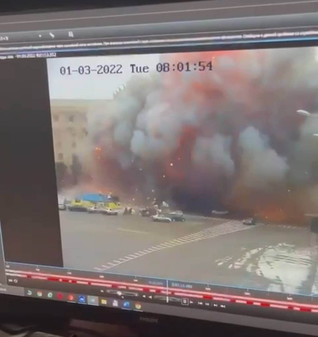 Massive Explosion In Kharkiv