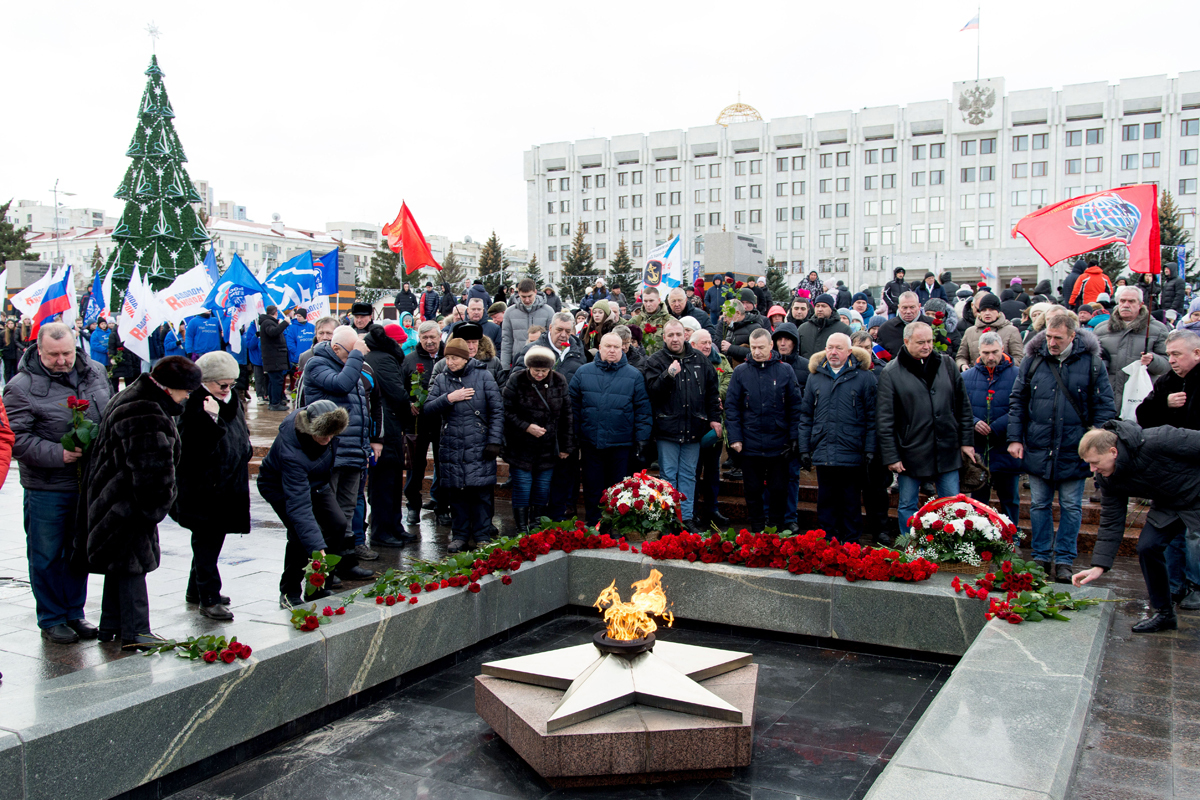 25 января 2023 г. Митинг памяти. Траурный митинг памяти. Память погибшим в Макеевке.