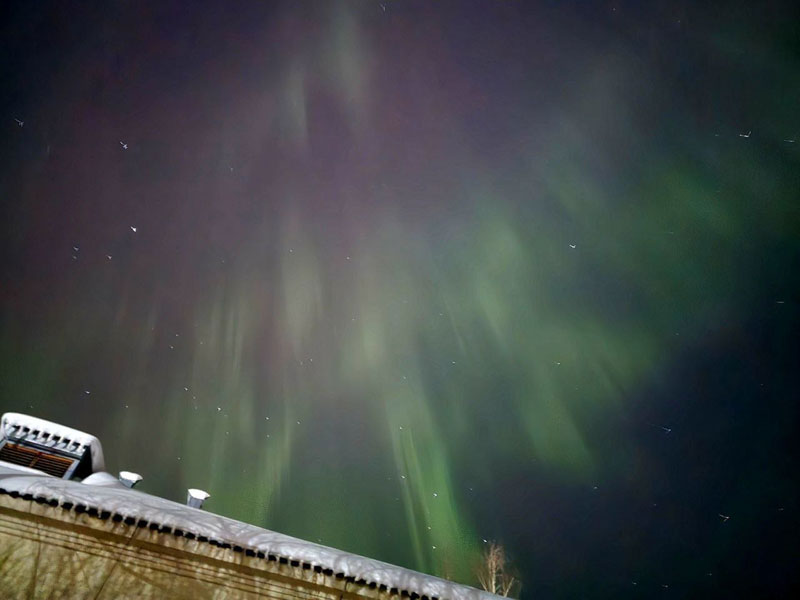 Кировчане стали свидетелями яркого полярного сияния