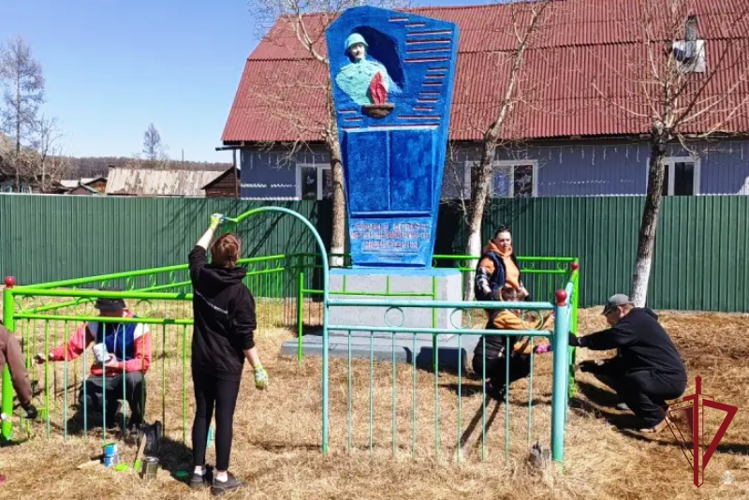 В районах Бурятии сотрудники вневедомственной охраны проводят мероприятия, посвященные Дню Победы