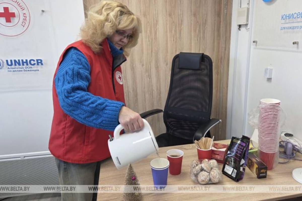 В ПП «Брест» работает пункт обогрева для пересекающих границу