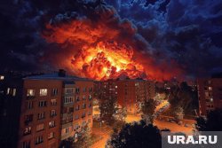 Столица Киева окутана дымом 