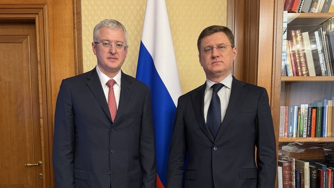 Александр Новак с губернатором Камчатского края Владимиром Солодовым
