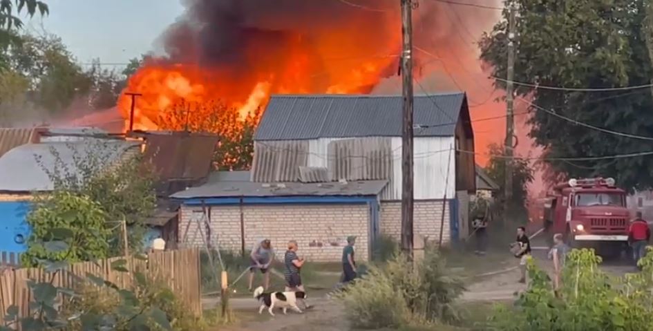 Пожар в затоне