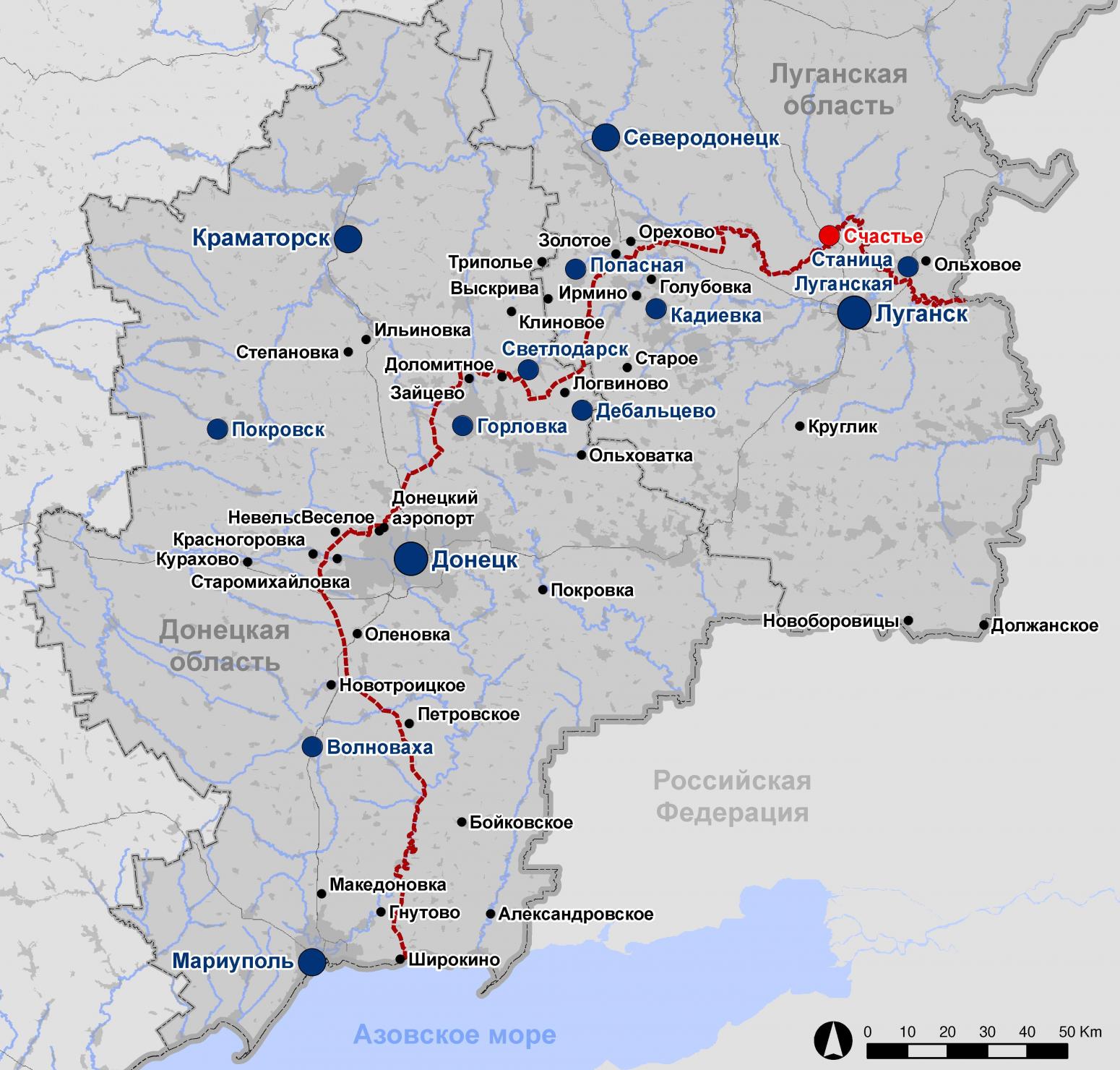 Карта границ днр и лнр с украиной сегодня