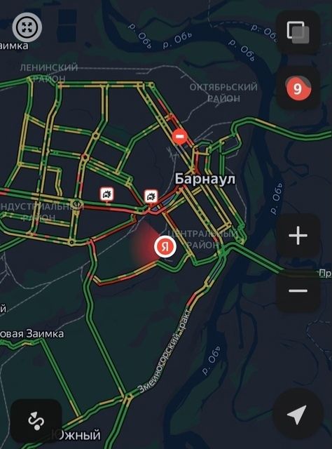 Пробки барнаул онлайн сейчас карта со спутника в реальном