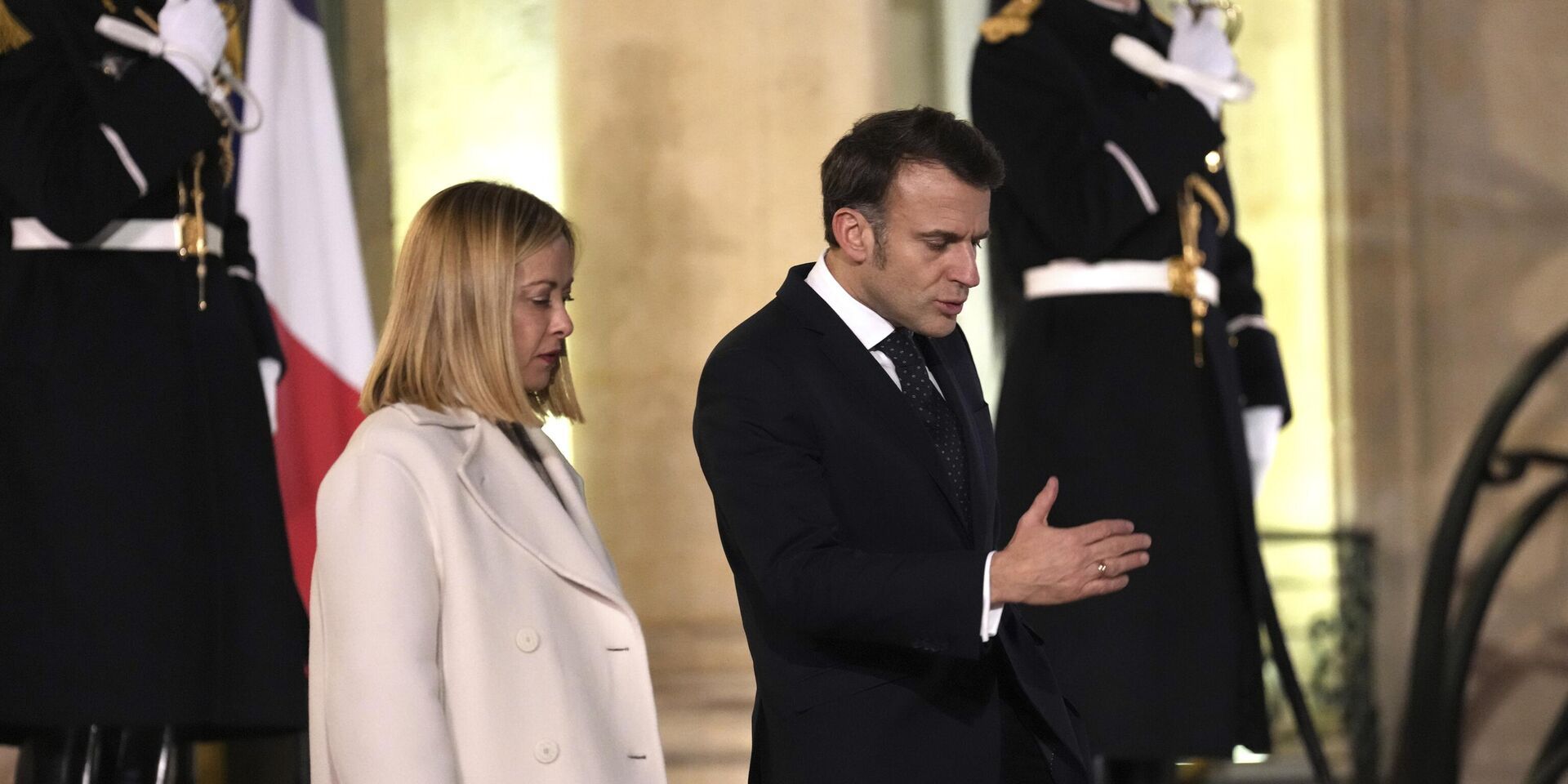 Премьер-министр Италии Джорджа Мелони и президент Франции Эммануэль Макрон - ИноСМИ, 1920, 19.05.2025