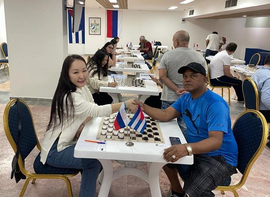 Матрена Ноговицына приняла участие в матчевой встрече по шашкам «Россия – Куба»