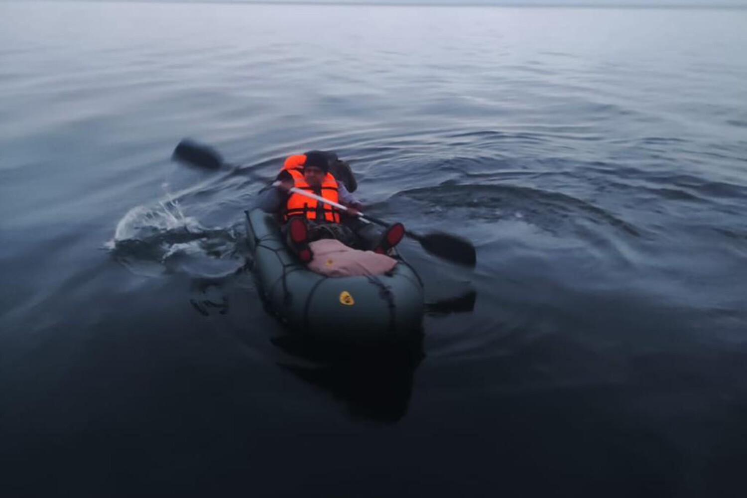 Байдарочник в воде