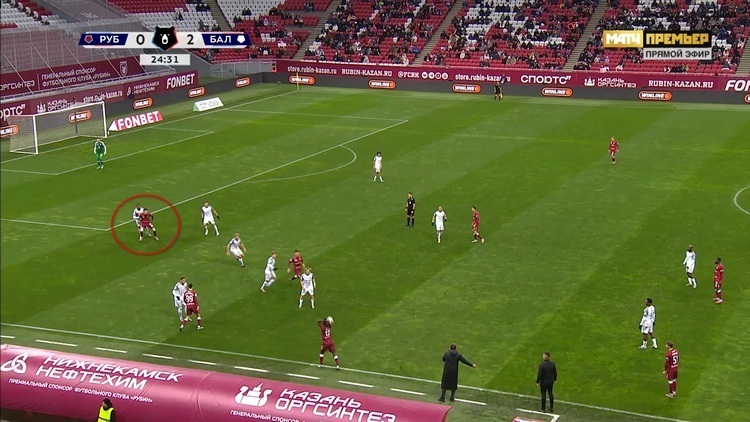 Даку и Андраде (красный круг)