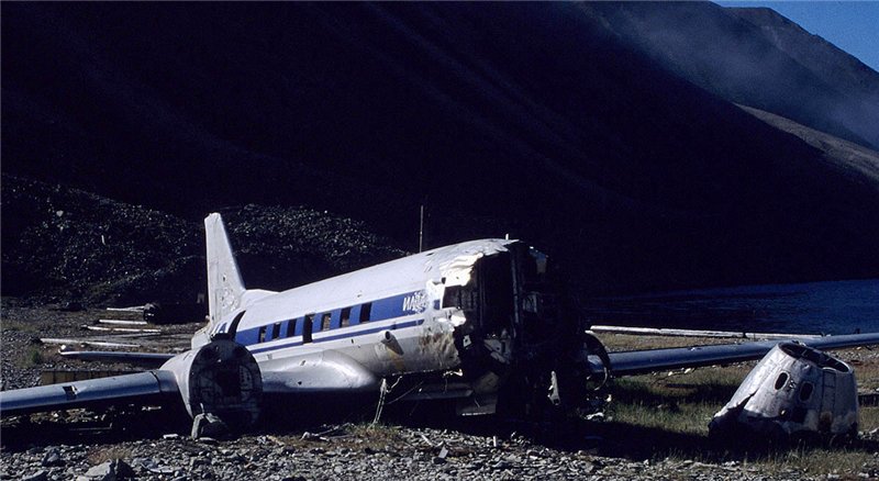 Один из аварийных ИЛ-14 на Севере