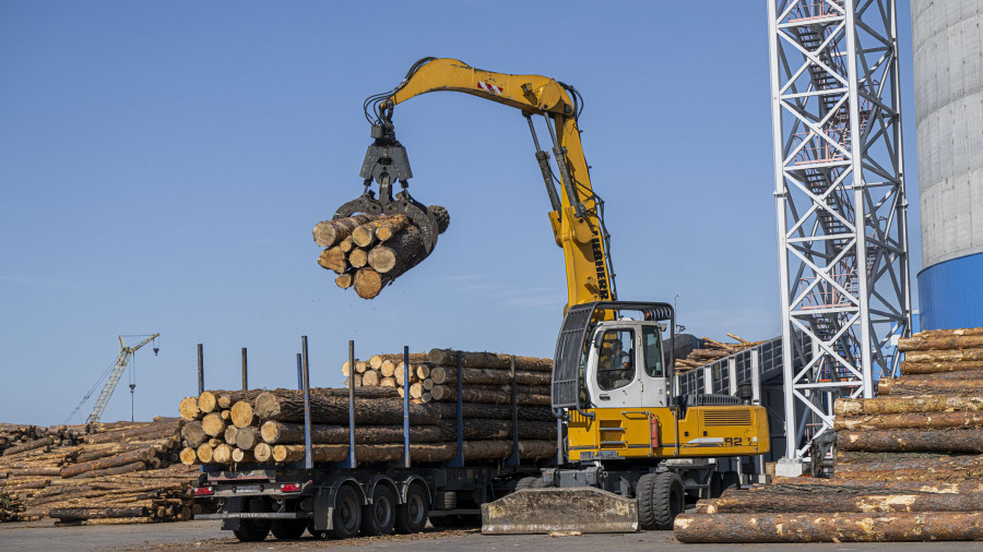 Практически 100% заготавливаемой древесины перерабатывается на комбинатах.