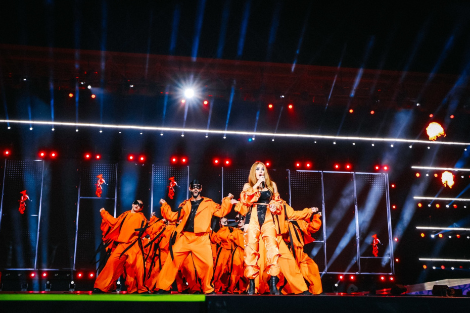 Айгюн Кязымова на церемонии закрытия III Игр стран СНГ