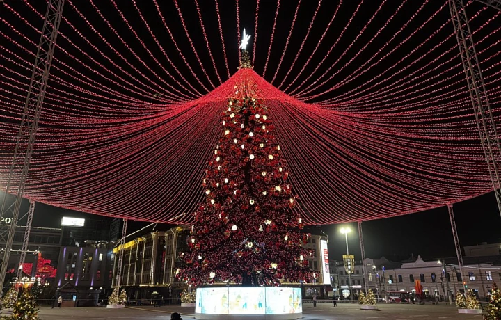 Илья Беспалов объявил конкурс селфи на фоне новой елки на площади Ленина в Туле