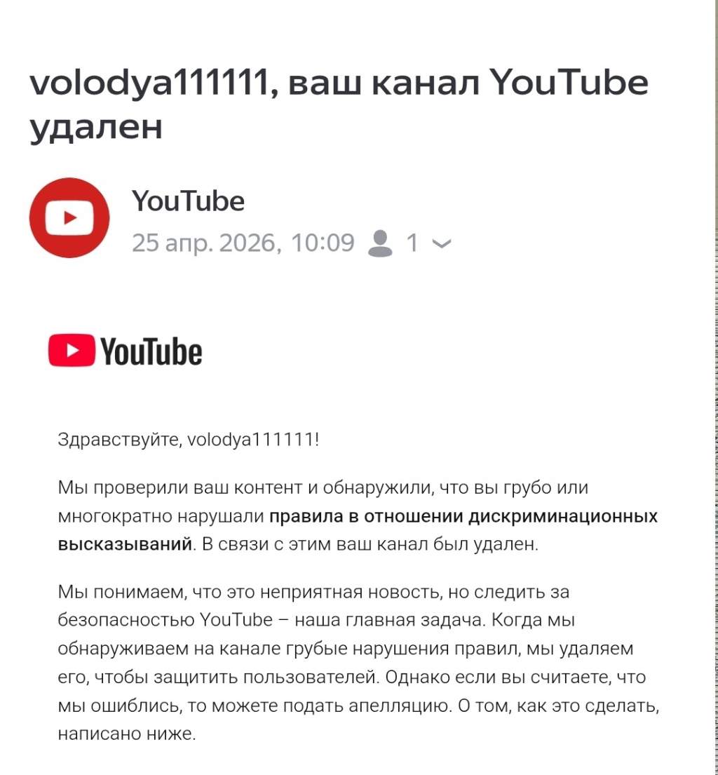 Курский депутат лишился YouTube-канала за видео в поддержку ВС РФ