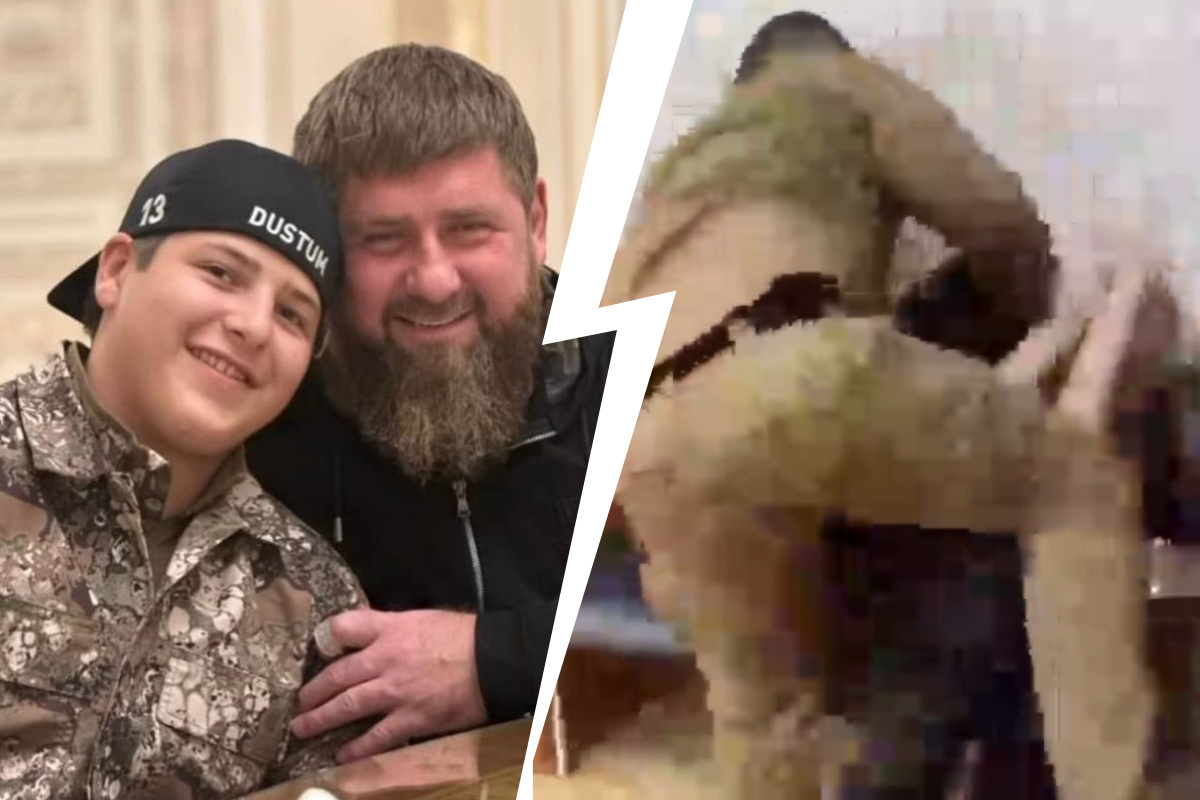 Кадыров избивает сына видео