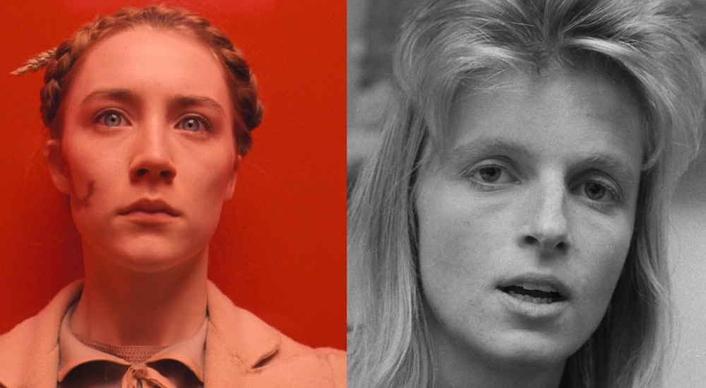 Сирша Ронан и Линда Маккартни / Кадр из фильма «Отель Гранд Будапешт» (2014) и кадр из видео «The Life Of Paul McCartney's First Wife, Linda»