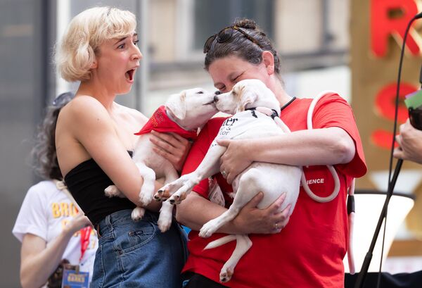 Девушки с собаками в Нью-Йорке - Sputnik Грузия