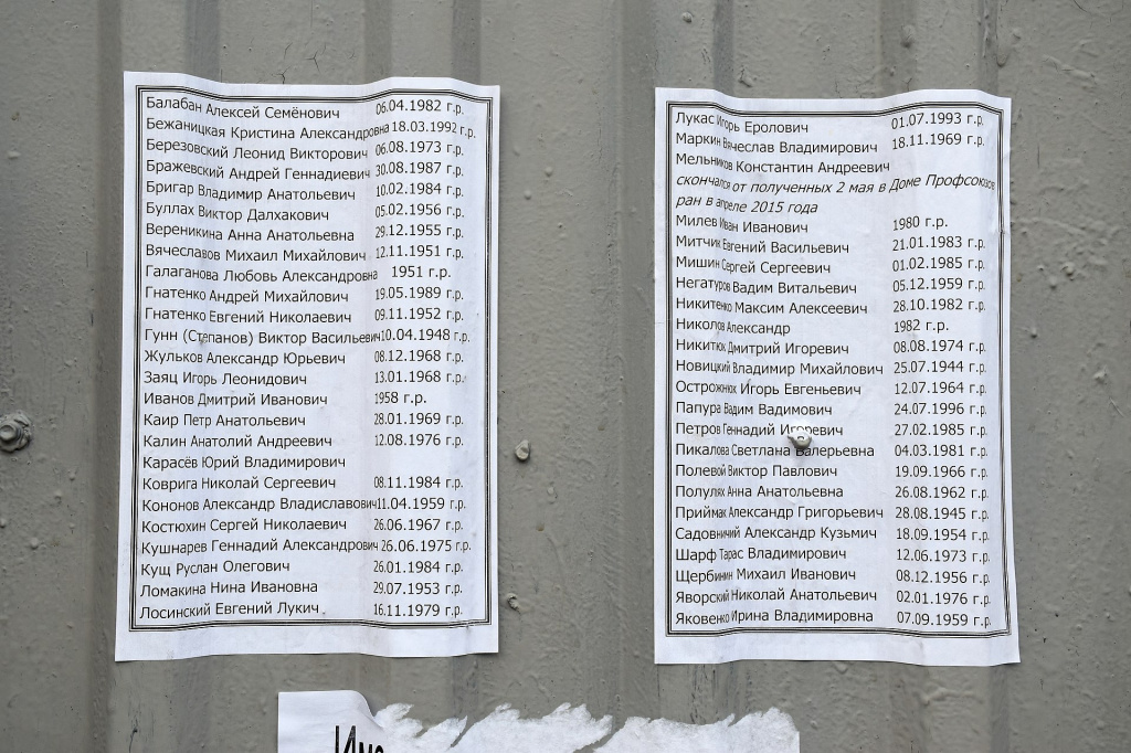 Список погибших в доме профсоюзов в одессе фото