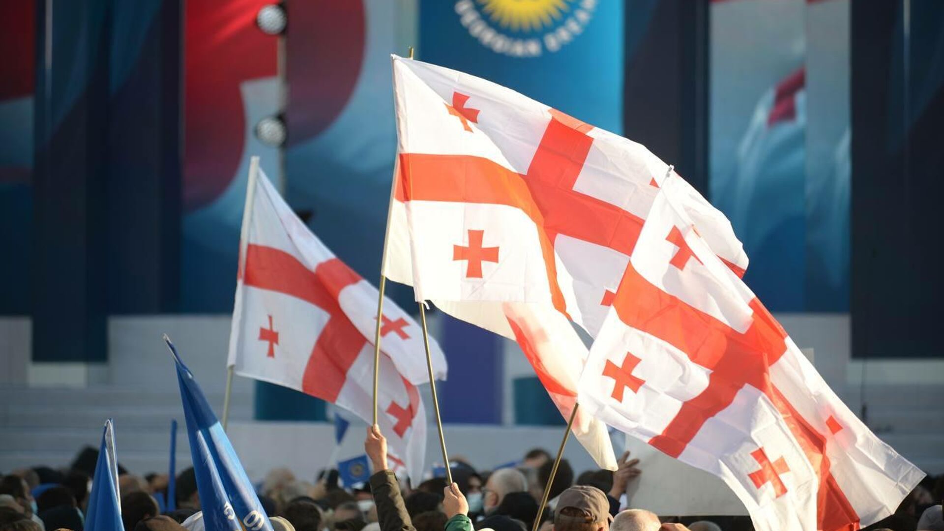 Акция Грузинской мечты в Тбилиси перед вторым туром выборов 27.10.2021 - Sputnik Грузия, 1920, 21.08.2025