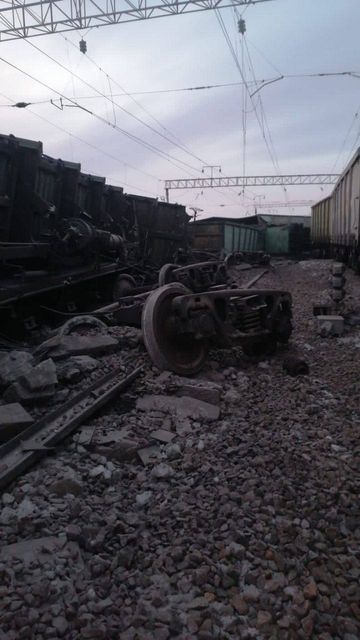 В Забайкалье столкнулись два грузовых состава