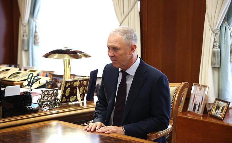 Встреча Председателя СФ Валентины Матвиенко с губернатором Херсонской области Владимиром Сальдо