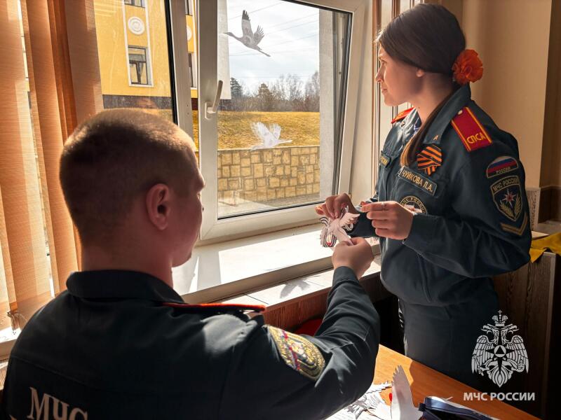 МЧС России продолжает участвовать в патриотической акции «Окна Победы»