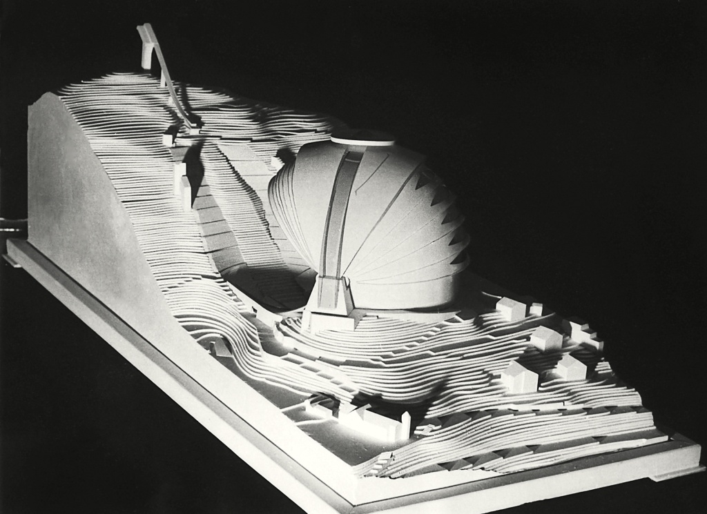  С.Шмаков. Международный конкурсный проект на «Bergiselstadion Insbruck» Австрия. 1991. Фото с макета. Правообладатель: пресс-служба Санкт-Петербургского Союза архитекторов. 