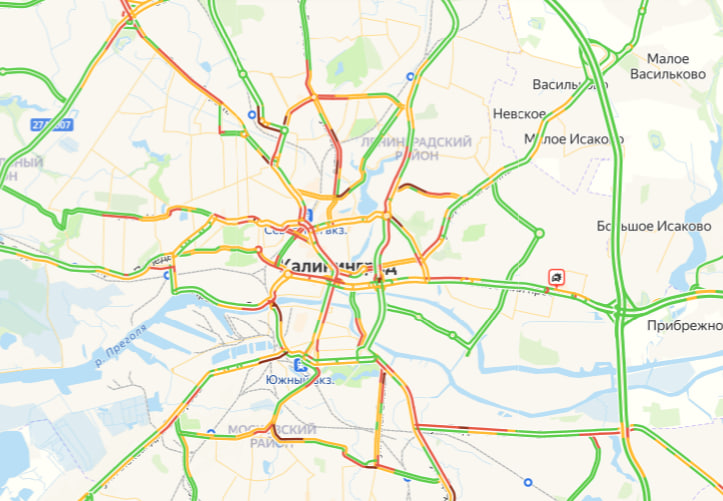 Карта пробок калининград онлайн