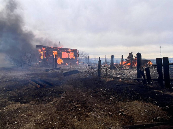 В Бурятии из-за пожара, перекинувшегося на село Буй, возбудили уголовное дело 