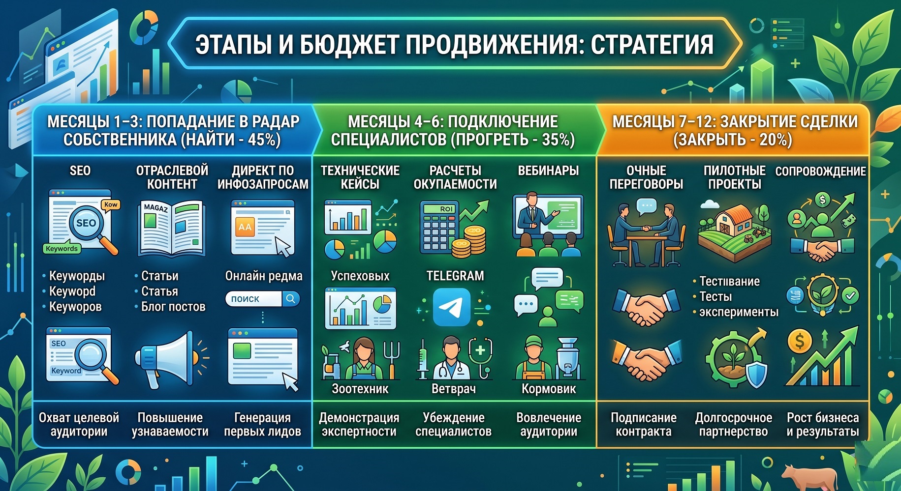 Как продавать автоматизацию молочной фермы в 2026: 4 ЛПР и сделка до года