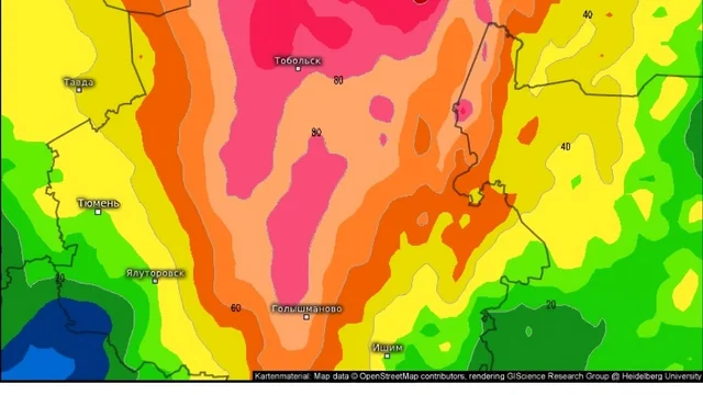 Карта осадков тюмень