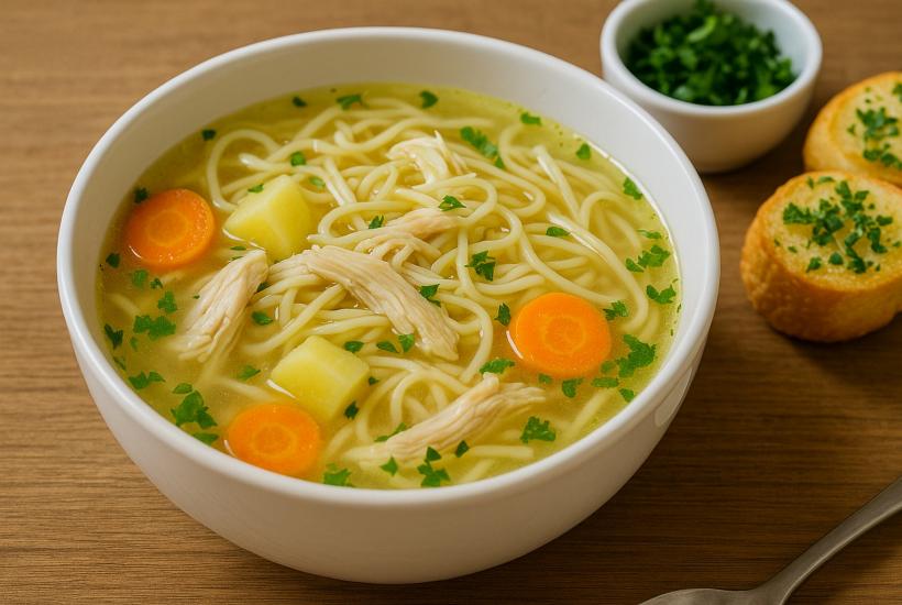 Куриный бульон с лапшой