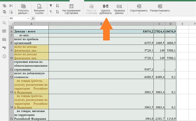 Как в таблице убрать время As in "P7 Office" to clear the table of repeating data Hi-Tech Seldon News