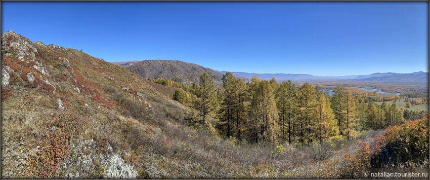 «Осенние краски Уймонской долины». Прощальный день: на гору Маяк с закрытыми глазами, посиделки на берегу Катуни и у костра в ночи 