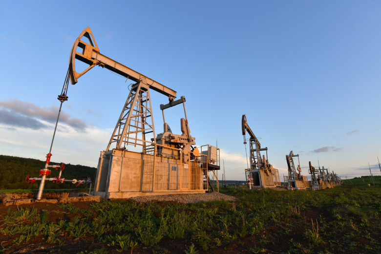 Нефтяные качалки компании «Татнефть» в Альметьевском районе Татарстана