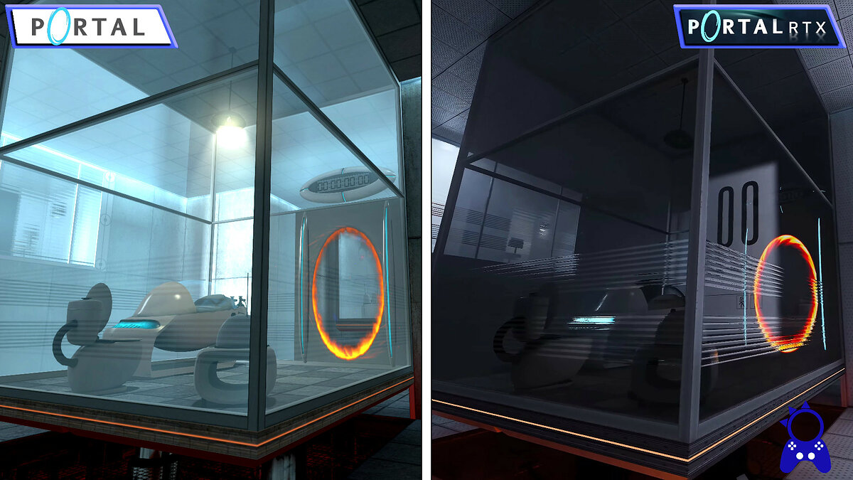 Portal vs qper. Portal 2 RTX. Трассировка лучей Portal 2. Трассировка лучей. Portal wit RTX.