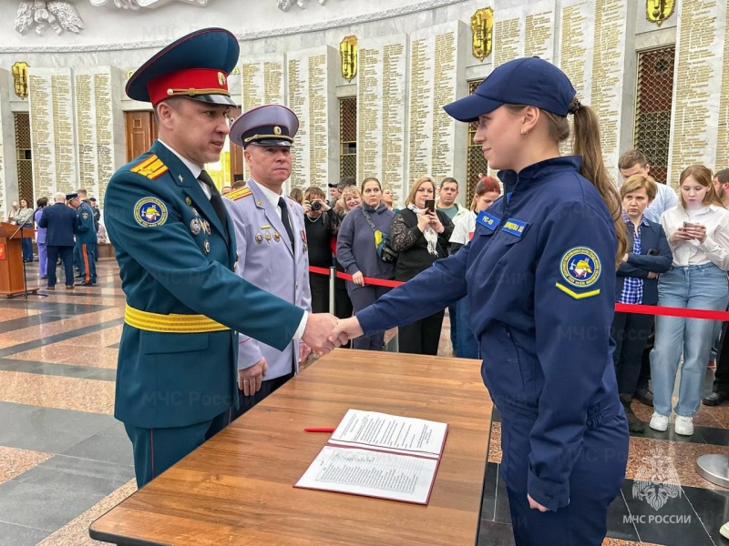 На Поклонной горе состоялась церемония принятия Торжественного обещания студентами первых курсов