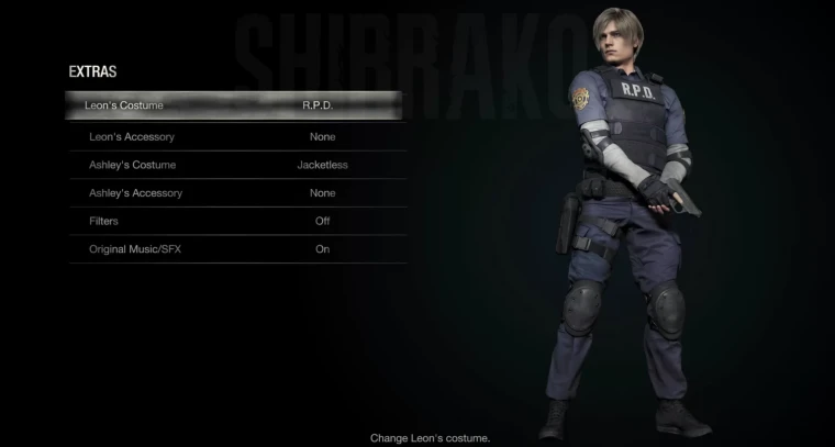 Классический скин Леона из полицейского участка Раккун-Сити в Resident Evil 4
