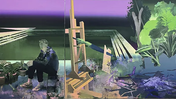 Виталий Пушницкий, из серии «Студия. Остров», на стенде Marina Gisich Gallery на Cosmoscow 2024. (Фото Marina Gisich Gallery)