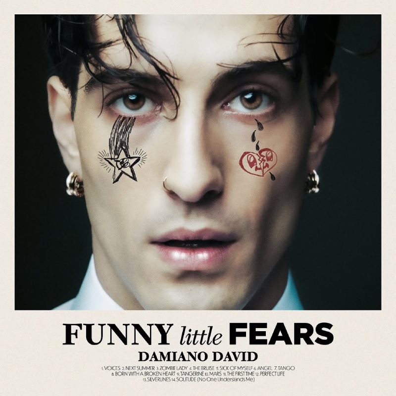 Обложка альбома Дамиано Давида «Funny Little Fears» (2025)
