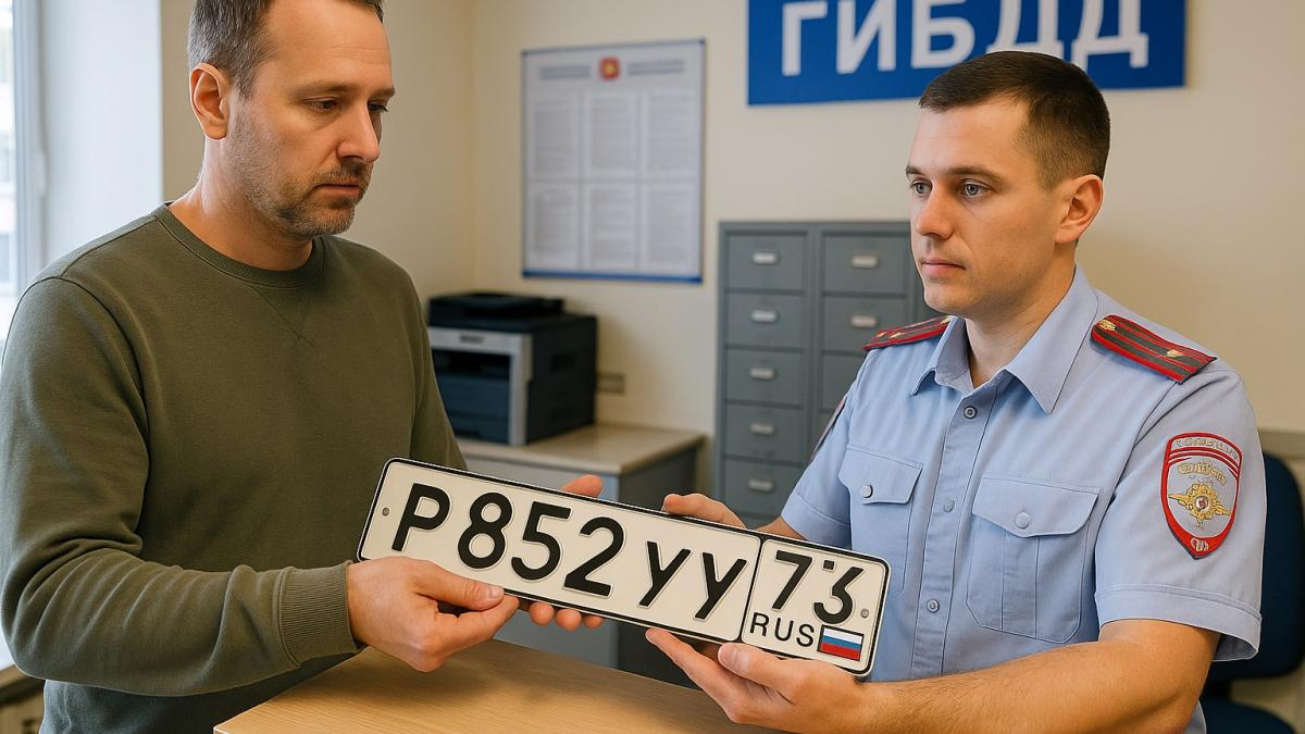 Сдача номеров в ГАИ