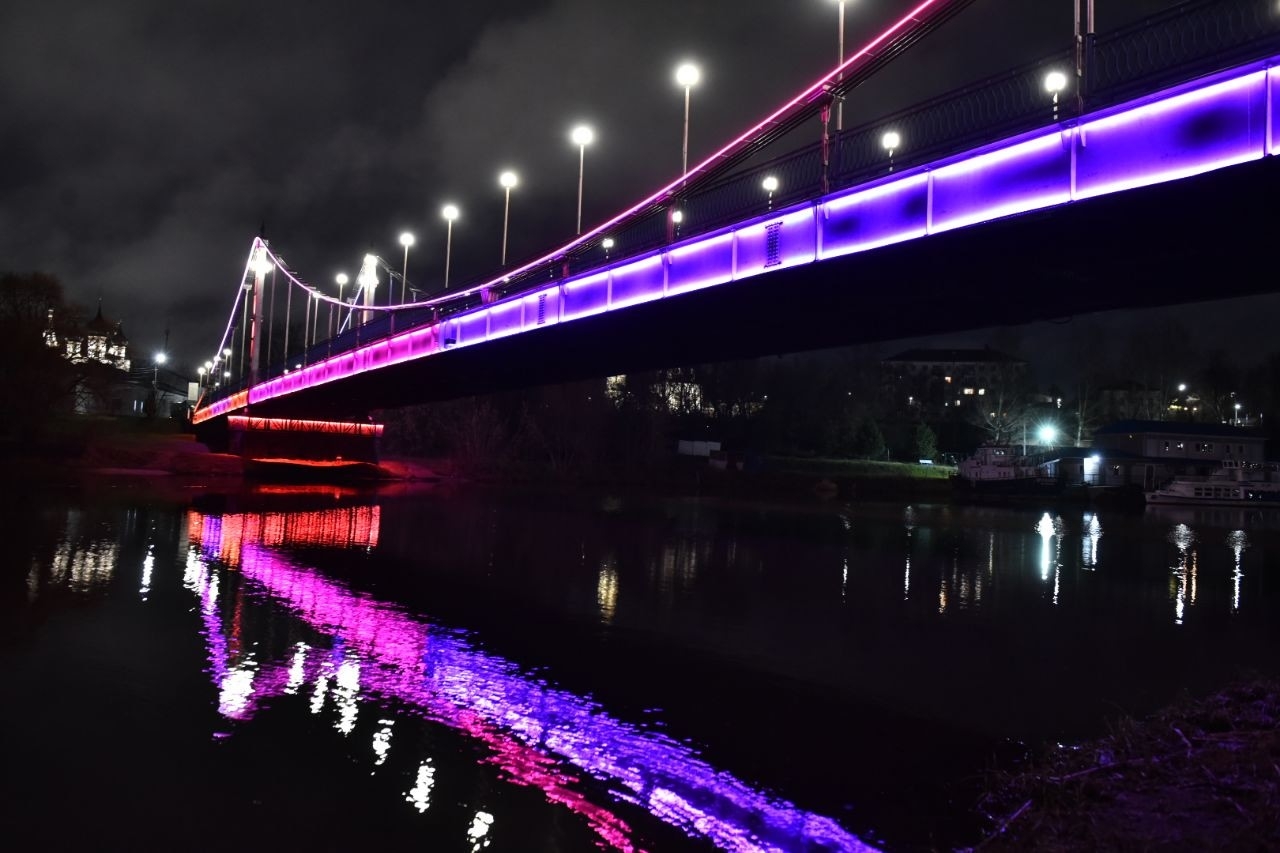 ​Подсветка Даманского моста в Ярославле включена на постоянной основе