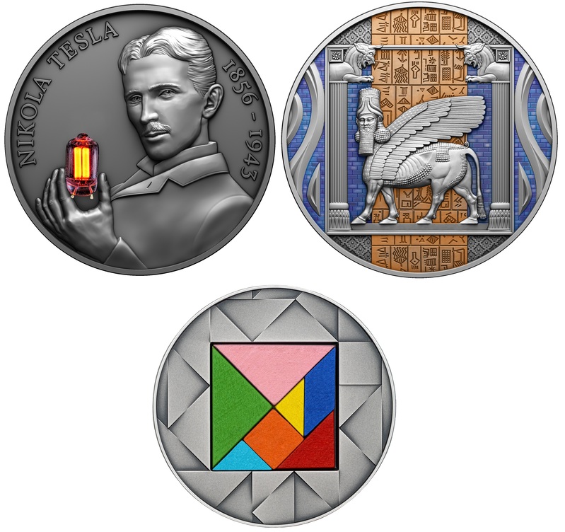 Art Mint представил монеты в честь Николы Теслы и Шумерской цивилизации на «Монетное созвездие»