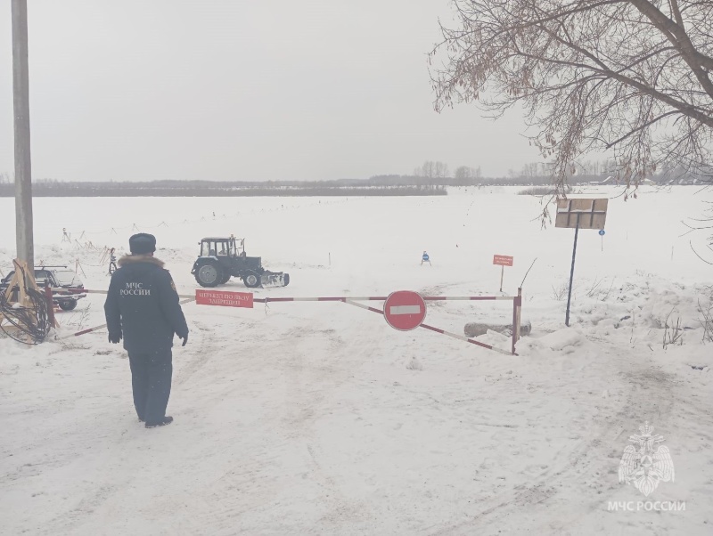 Открылась ледовая переправа в Бирском районе на реке Белой