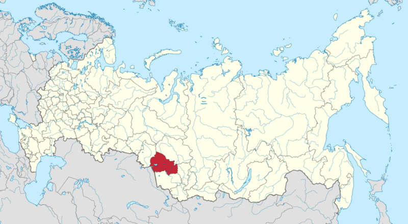 Новосибирская область на карте России