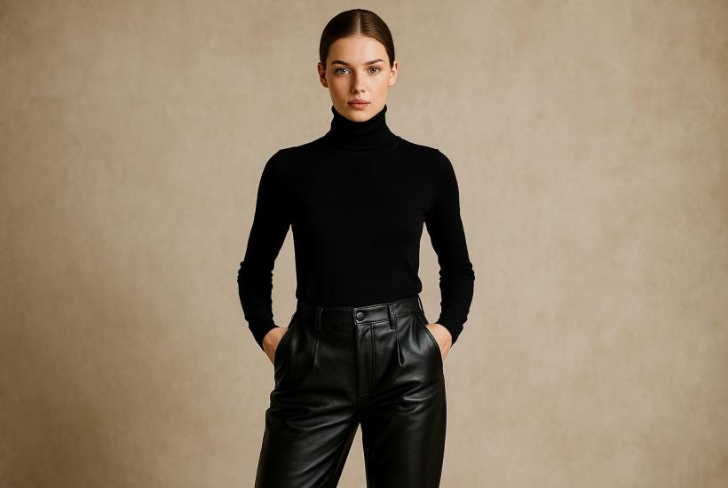 Кожаные брюки стиль