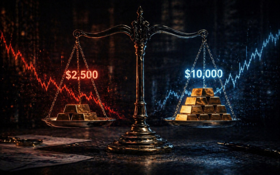 Золото по $10 000 или $2 500: что ждать инвестору