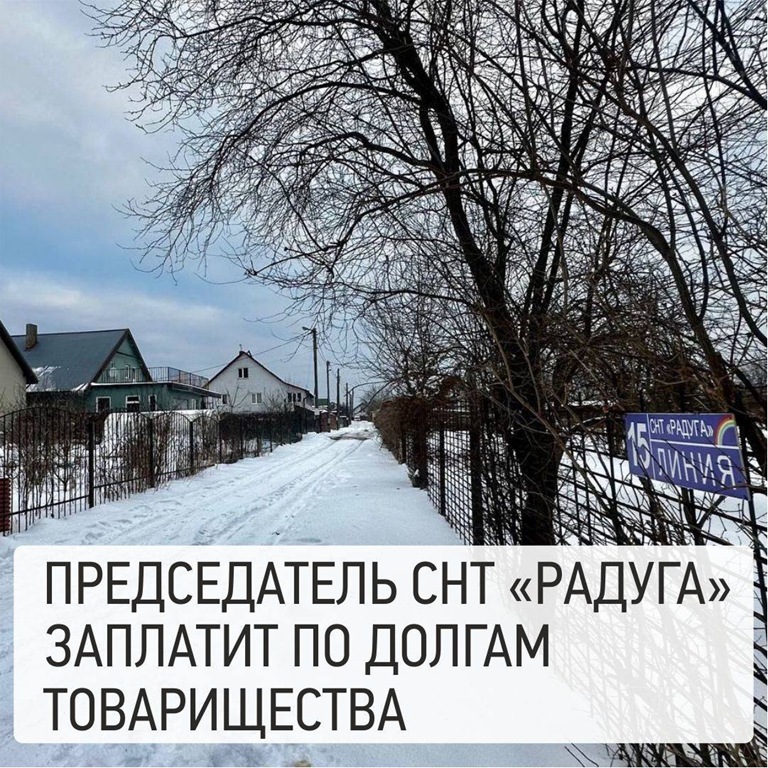 Бывший глава СНТ заплатит за долги товарищества