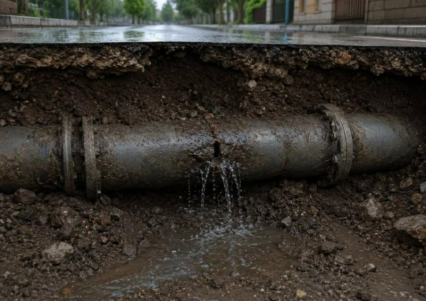 В Воронеже без воды останутся десятки домов из-за аварии на водоводе